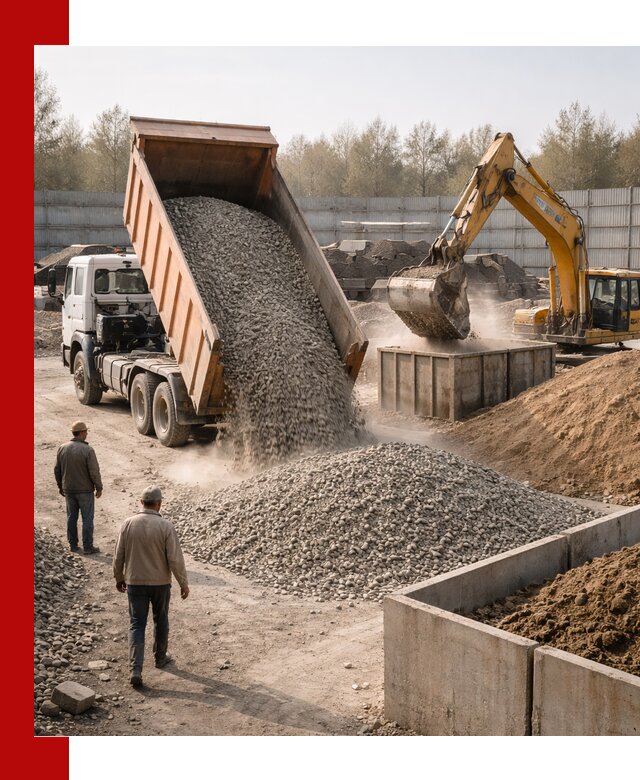 Доставка нерудных материалов с погрузкой и разгрузкой в Салехарде