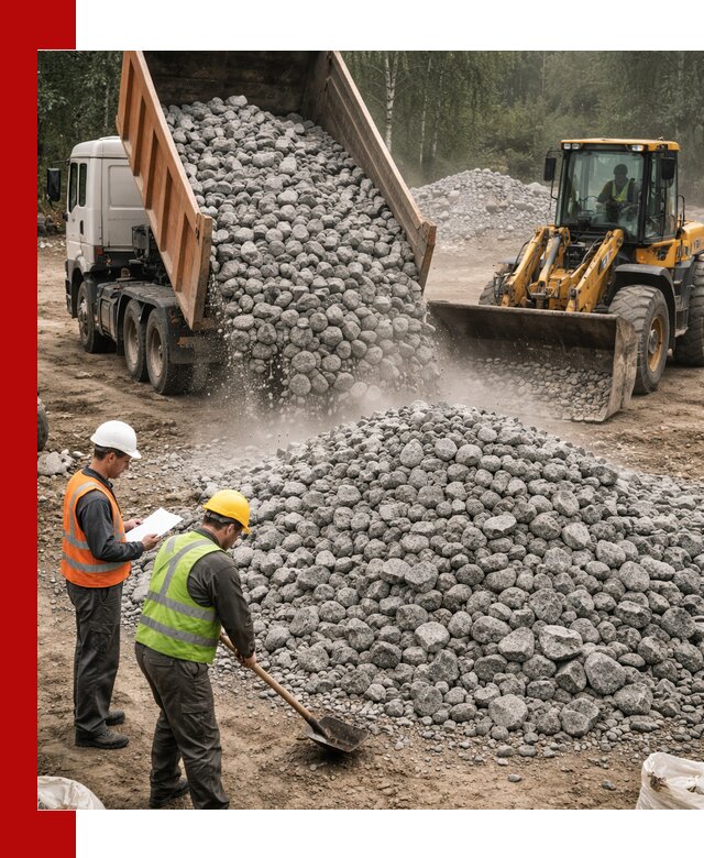 Гранитный щебень фракция 70-150 доставка в Салехарде