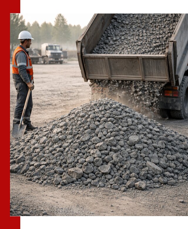 Гранитный щебень фракции 100–201 для строительства в Салехарде