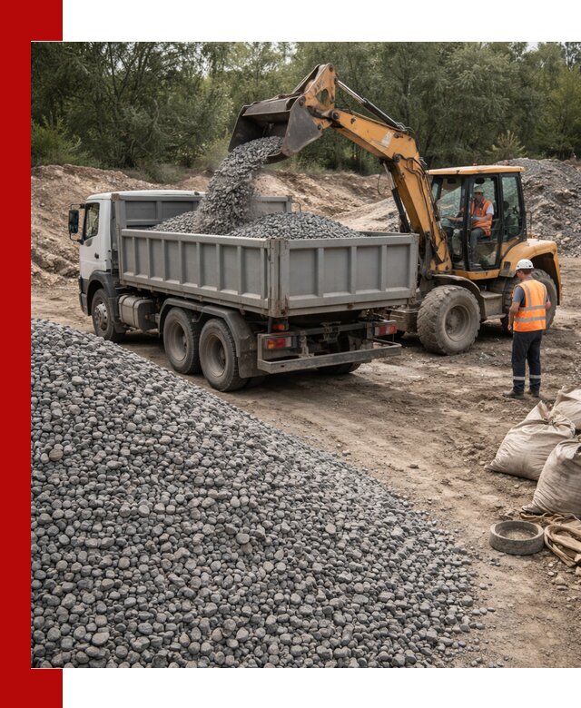 Доставка гравийного щебня в Салехарде оптом и в розницу