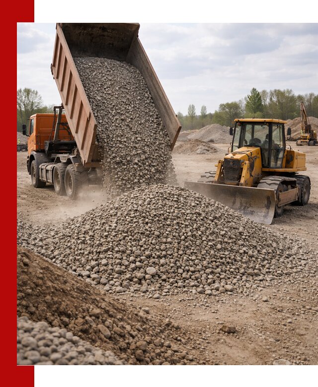 Доставка гравийного щебня фракции 40-70 в Салехарде