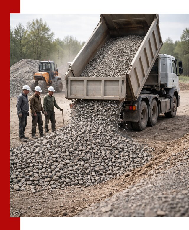 Доставка гравийного щебня фракции 70-120 в Салехарде