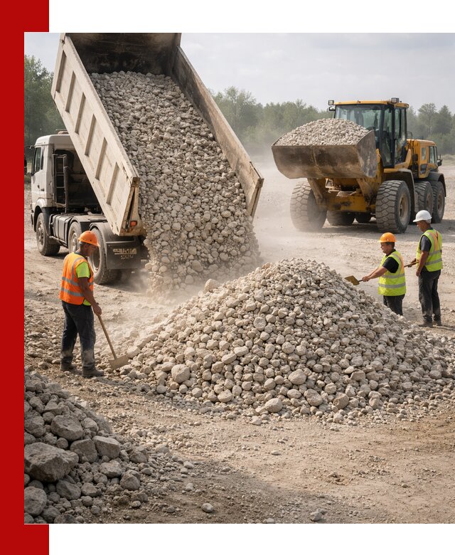 Доставка известнякового щебня фр. 40-70 в Салехарде