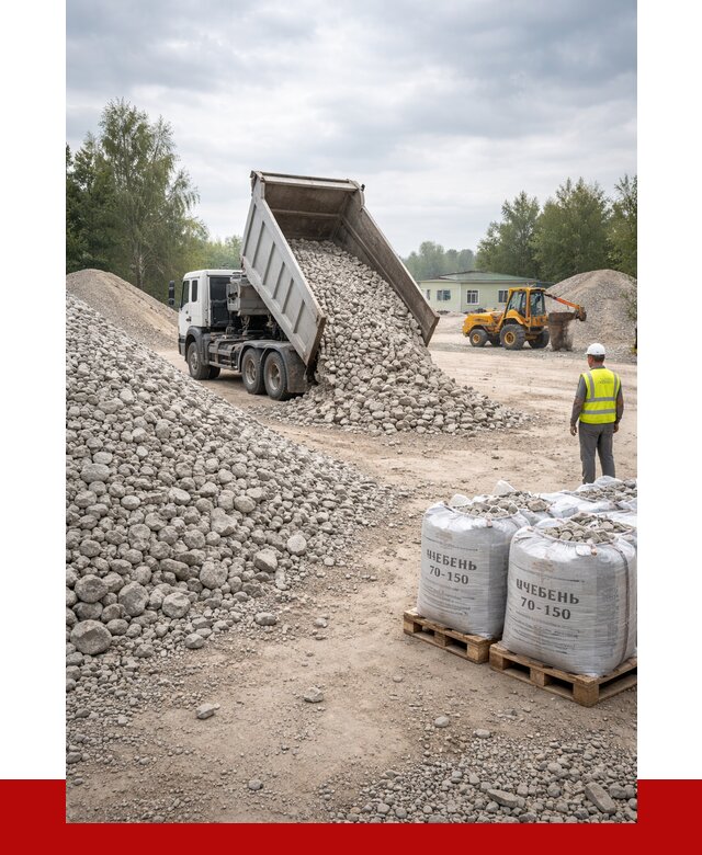 Известняковый щебень фракция 70-150 в Салехарде от 1338 р. | ПРОНЕРУДСлх