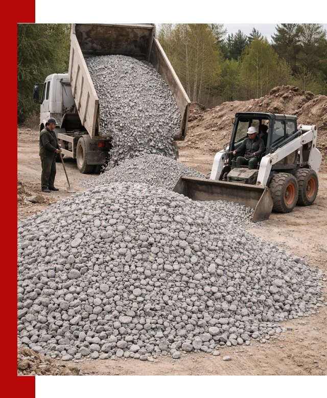 Доставка доломитового щебня в Салехарде напрямую от карьера
