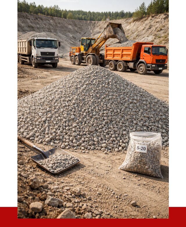 Доломитовый щебень фр. 5-20 в Салехарде от 4496 р. | ПРОНЕРУДСлх