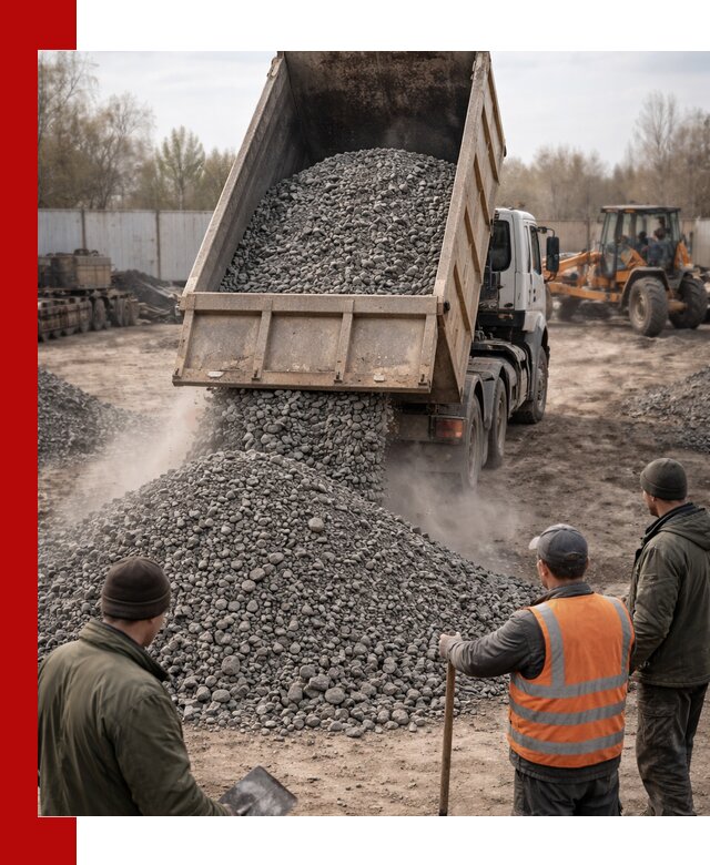 Доставка шлакового щебня в удобные сроки по выгодной цене в Салехарде