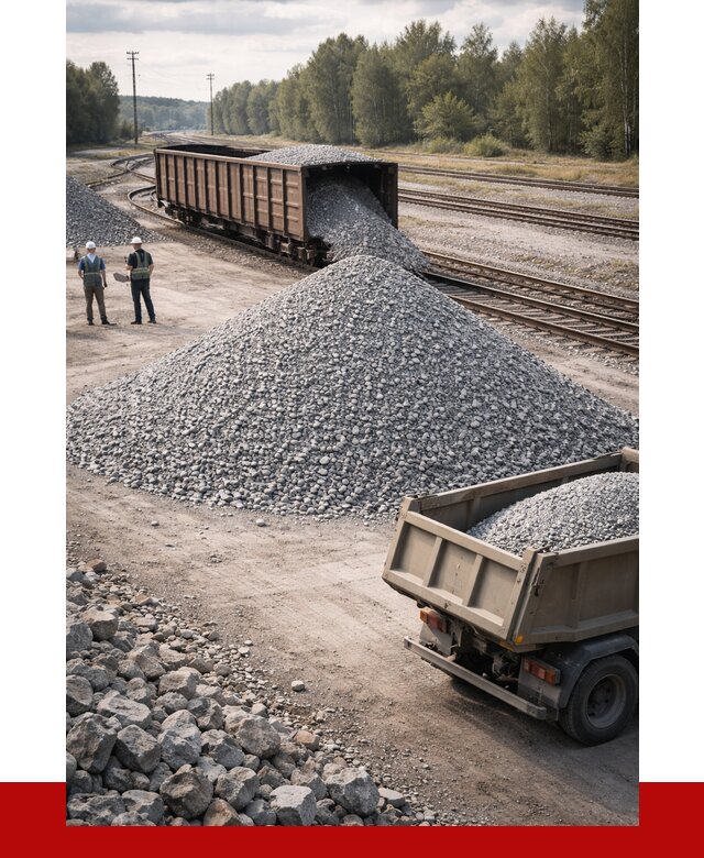 Железнодорожный щебень 20-60 в Салехарде от 1820 р. | ПРОНЕРУДСлх
