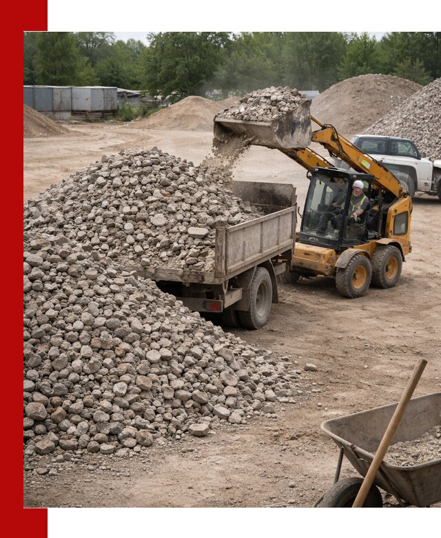 Доставка вторичного щебня в Салехарде для строительных работ