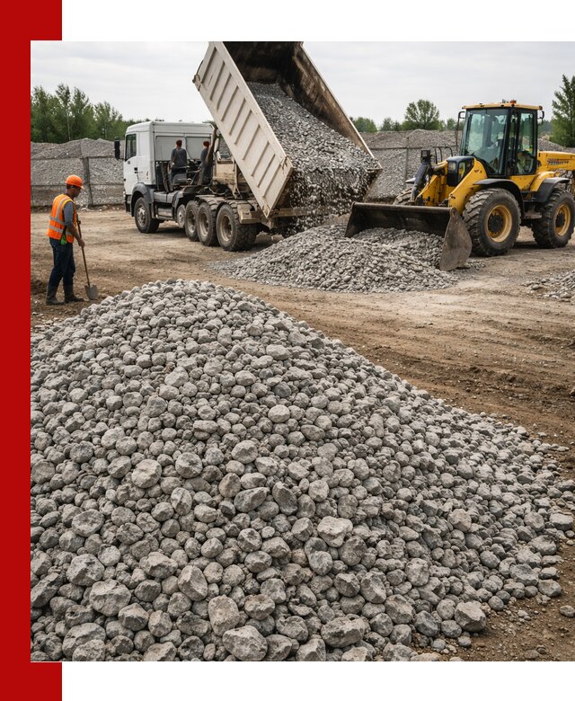 Доставка бетонного щебня фракции 40-70 в Салехарде