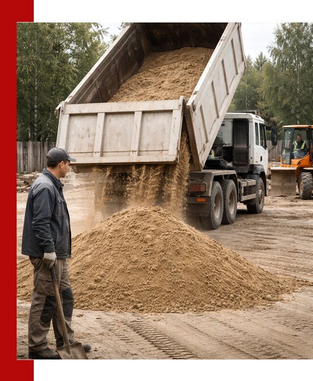 Доставка и продажа песка с разгрузкой в Салехарде