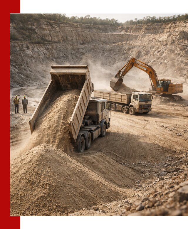 Карьерный песок навалом с доставкой в Салехарде