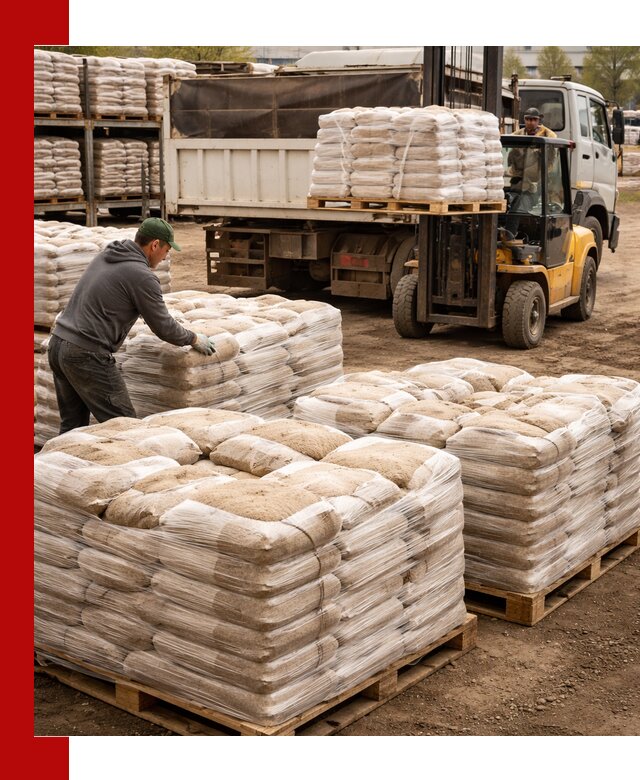 Карьерный песок в мешках с доставкой в Салехарде