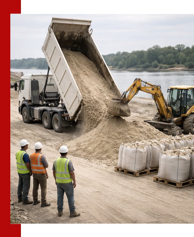 Доставка речного песка в Салехарде самосвалами и погрузкой