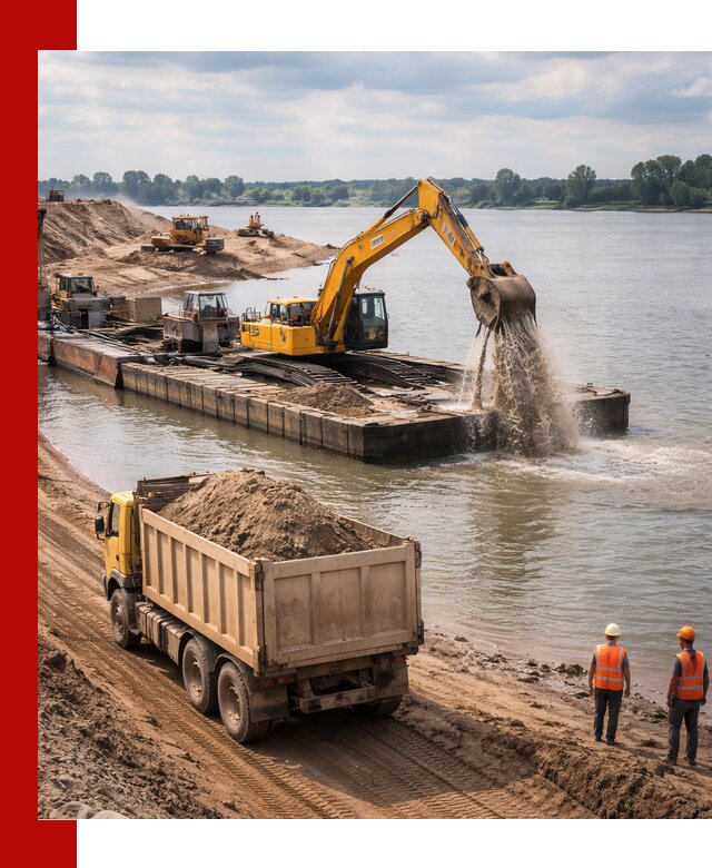 Намывной песок с доставкой в Салехарде оптом и в розницу