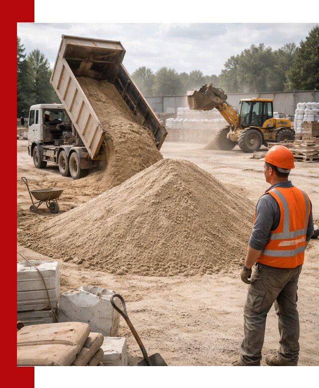 Доставка строительного песка с самосвалом в Салехарде