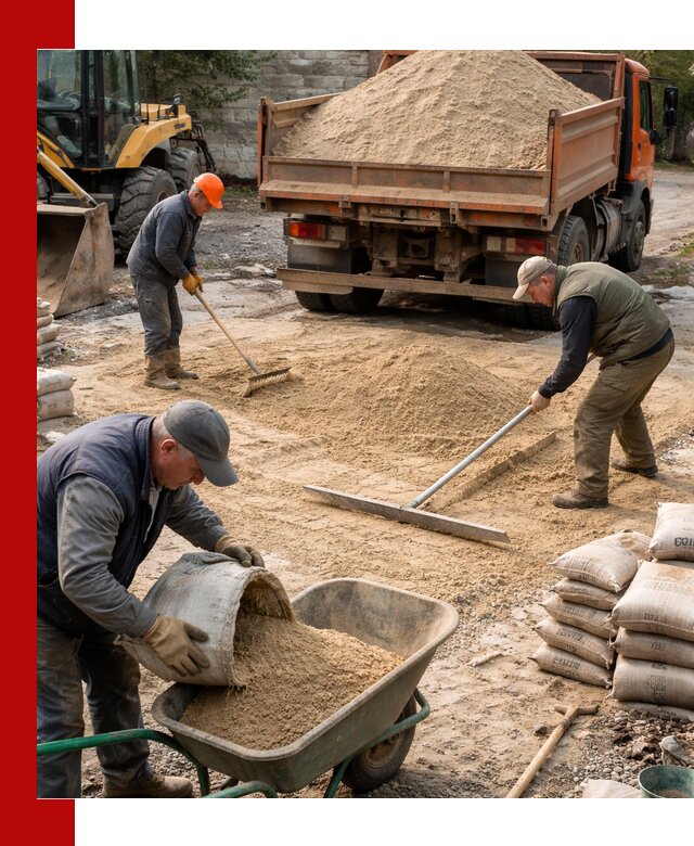 Поставка песка для стяжки в Салехарде с быстрой доставкой