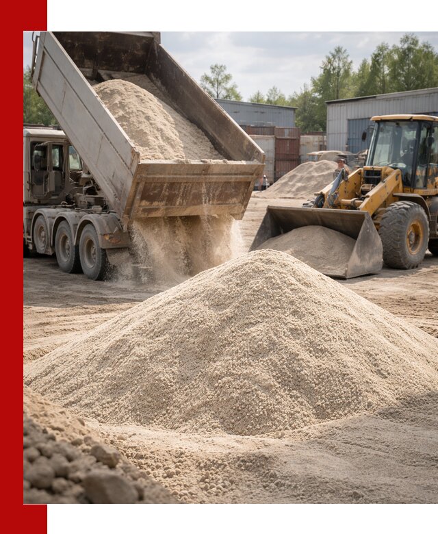 Кварцевый песок с доставкой в Салехарде для строительных работ