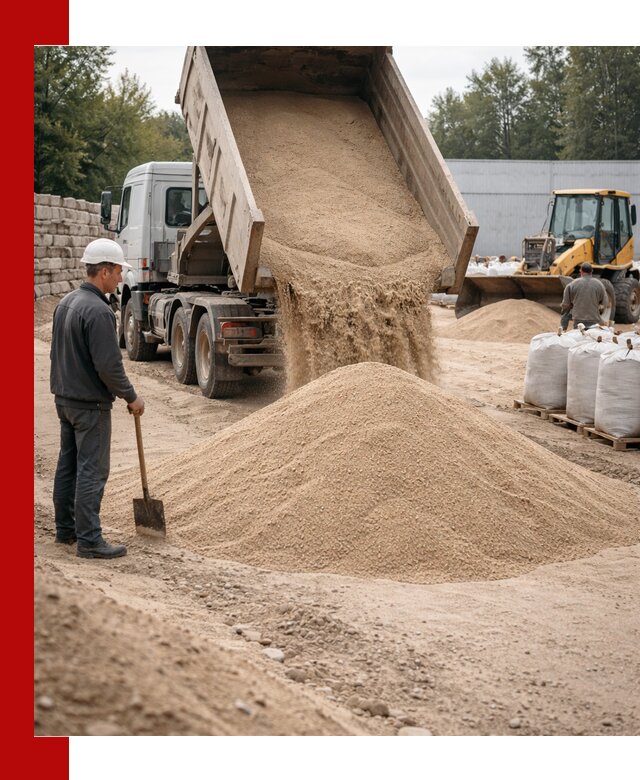 Кварцевый песок фракция 0–3 мм с доставкой в Салехарде