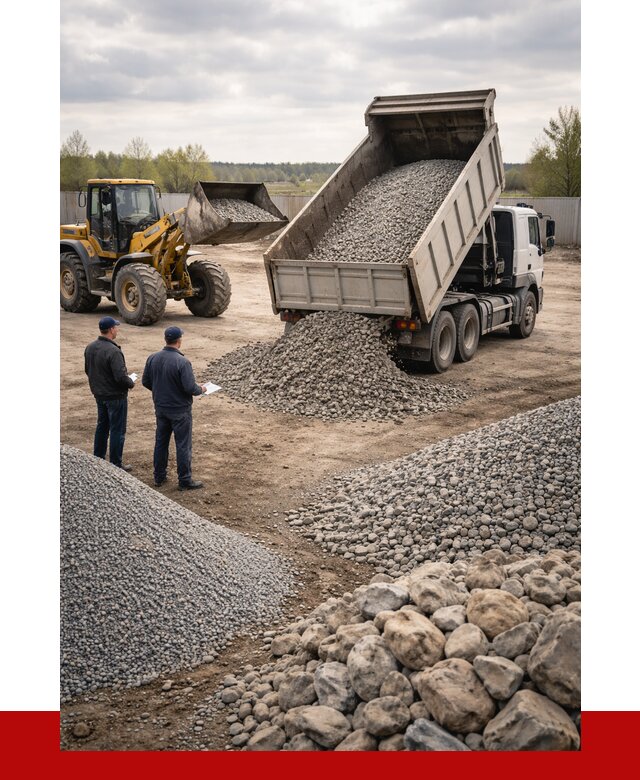 Гравий и камень с доставкой в Салехарде от 4496 р. - ПРОНЕРУДСлх