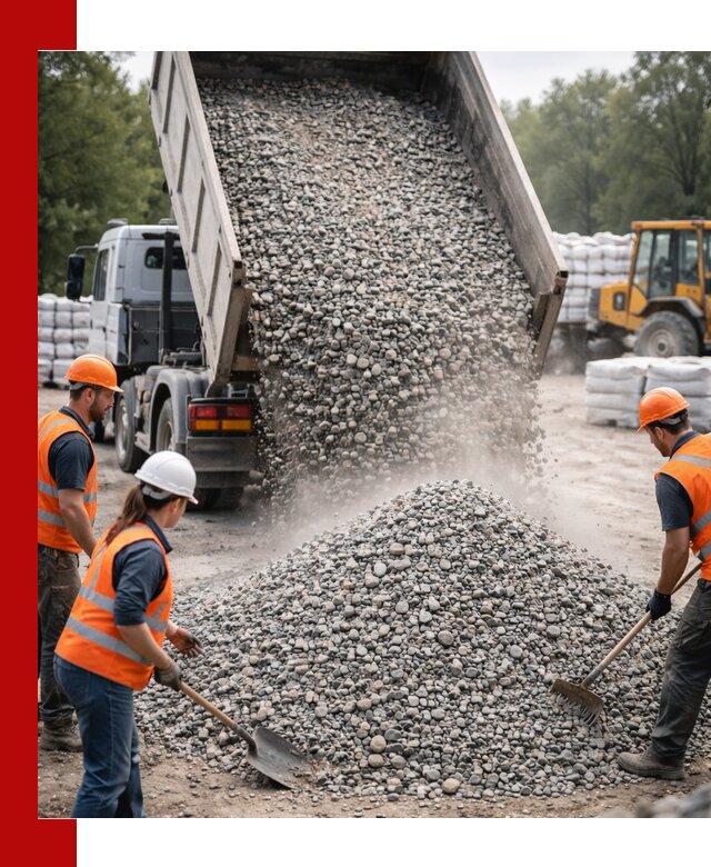 Доставка гравия и камня в Салехарде оптом и в розницу