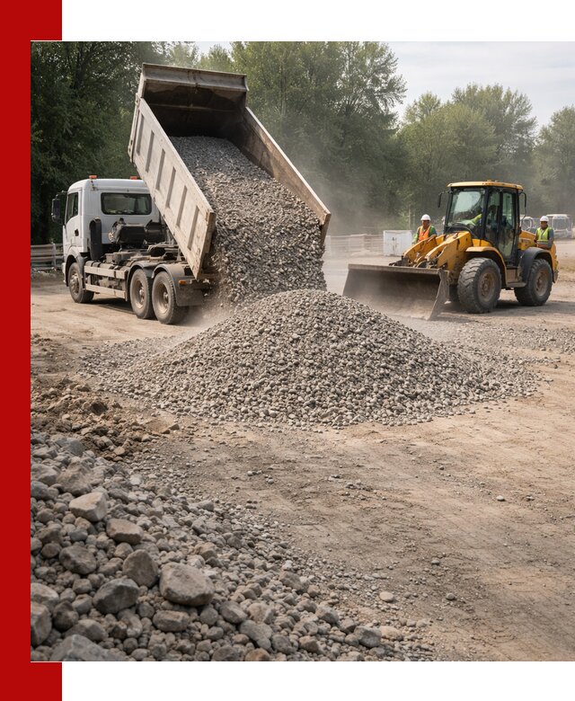 Гравий фракция 5–20 доставка в Салехарде оптом и в розницу
