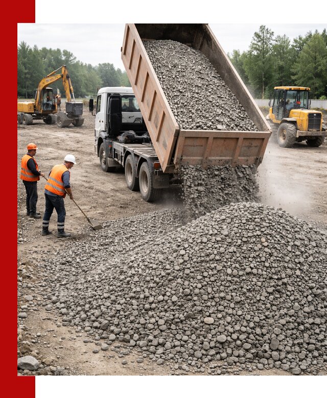 Доставка гравия фракции 40-70 в Салехарде оптом и в розницу