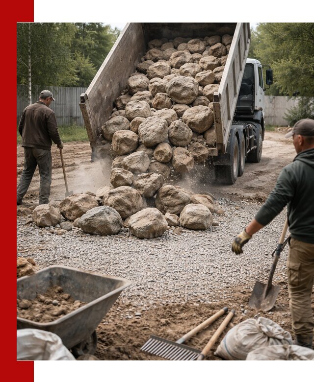 Доставка и укладка булыжника в Салехарде