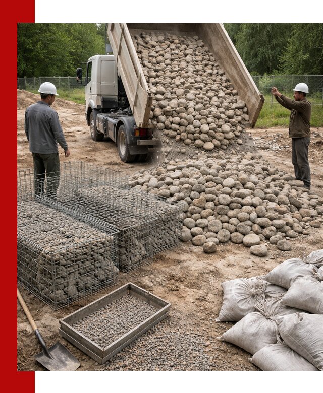 Камень для габионов фракция 70–151 в Салехарде