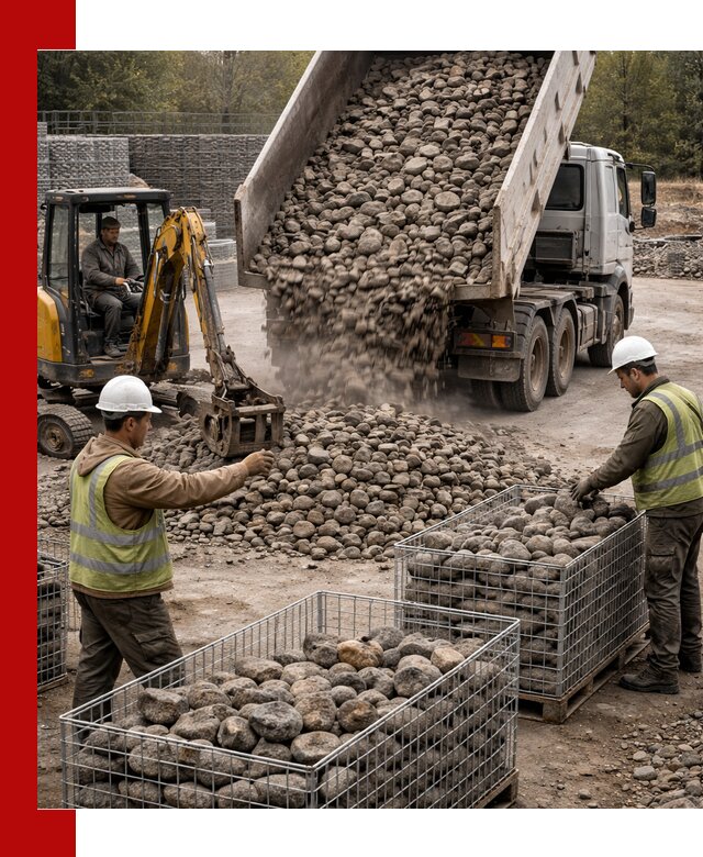 Камень для габионов фракция 100–201 в Салехарде