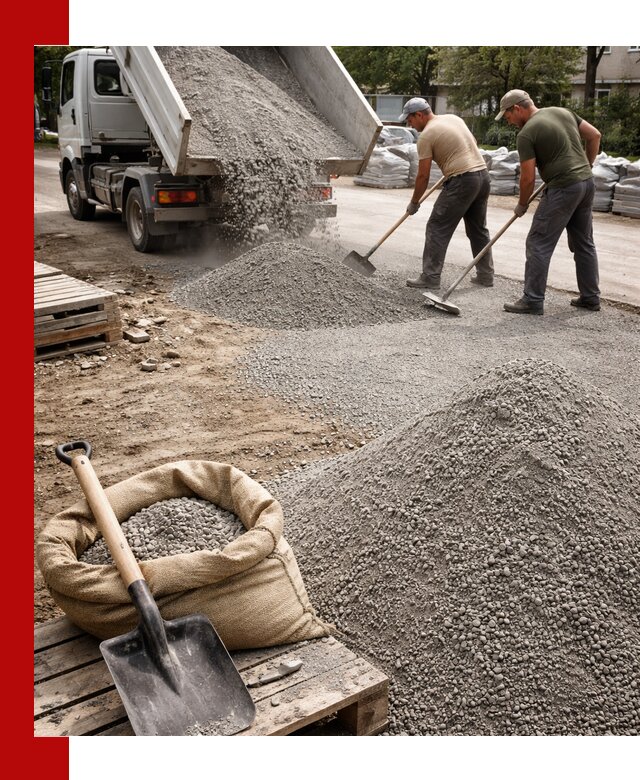 Отсев для тротуарной плитки в Салехарде — доставка и укладка