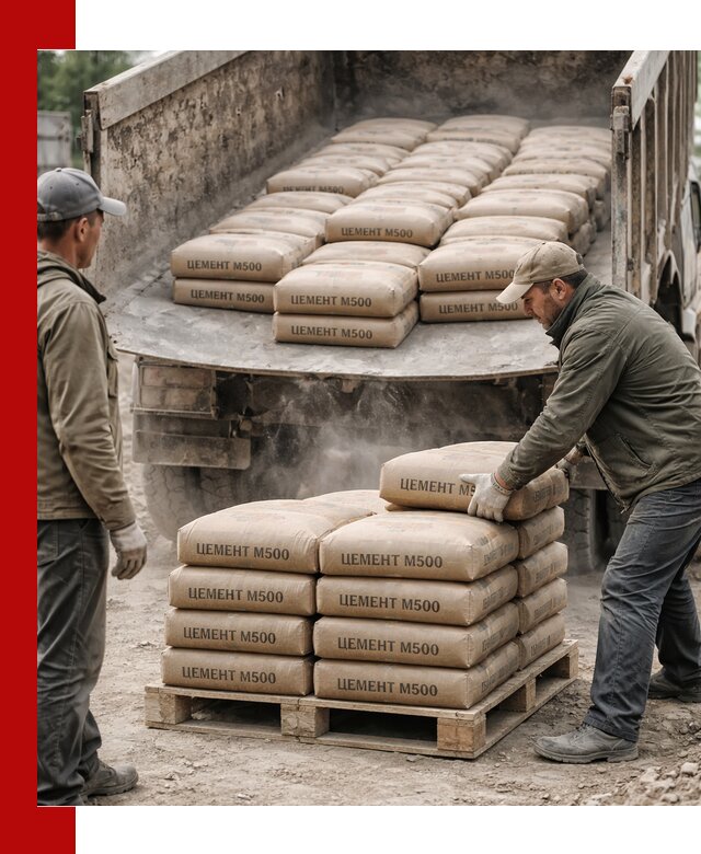 Цемент М500 с доставкой самосвалом в Салехарде