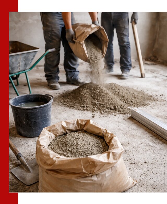 Доставка сухой смеси для стяжки в Салехарде