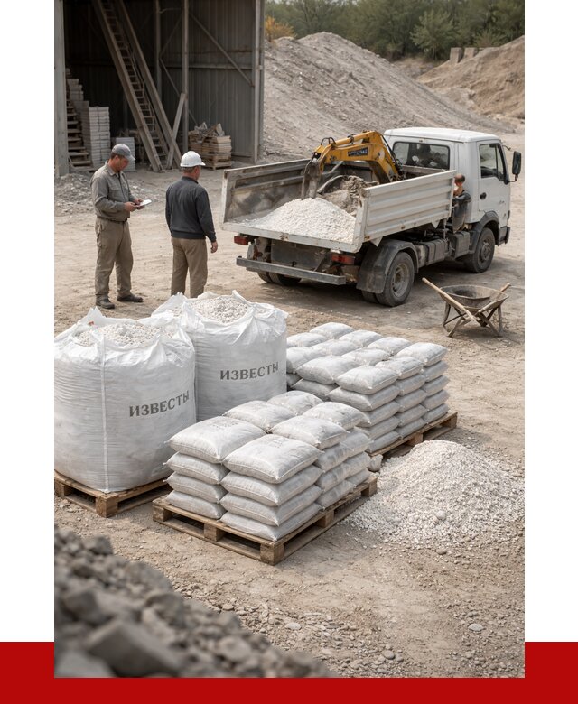 Известь строительная в Салехарде с доставкой от 4496 р. | ПРОНЕРУДСлх