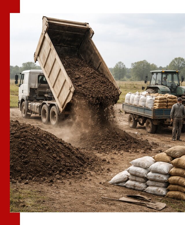 Доставка грунта и удобрений оптом в Салехарде для сельхоз и строительства
