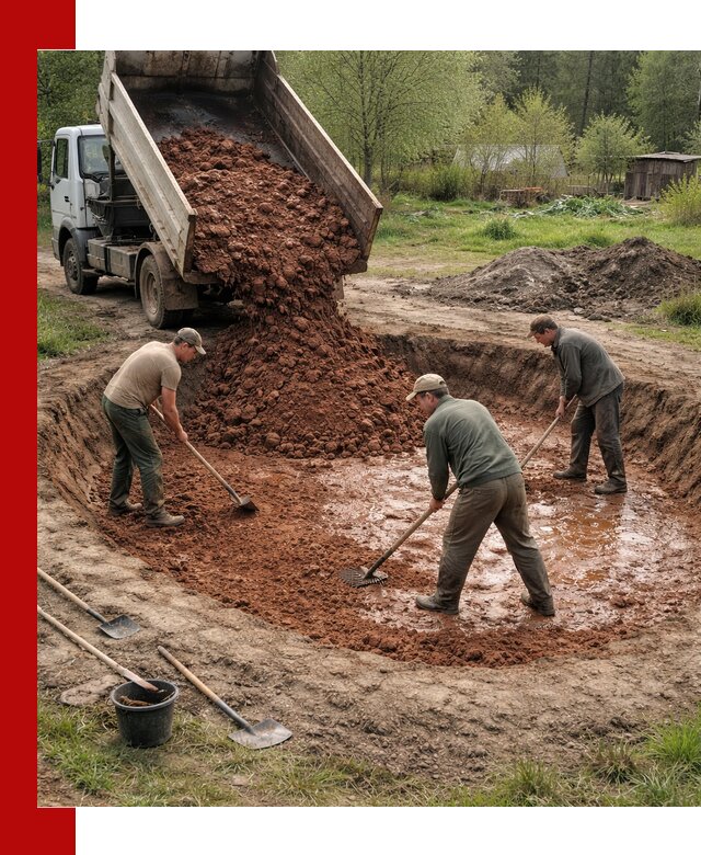 Купить качественную глину для пруда в Салехарде