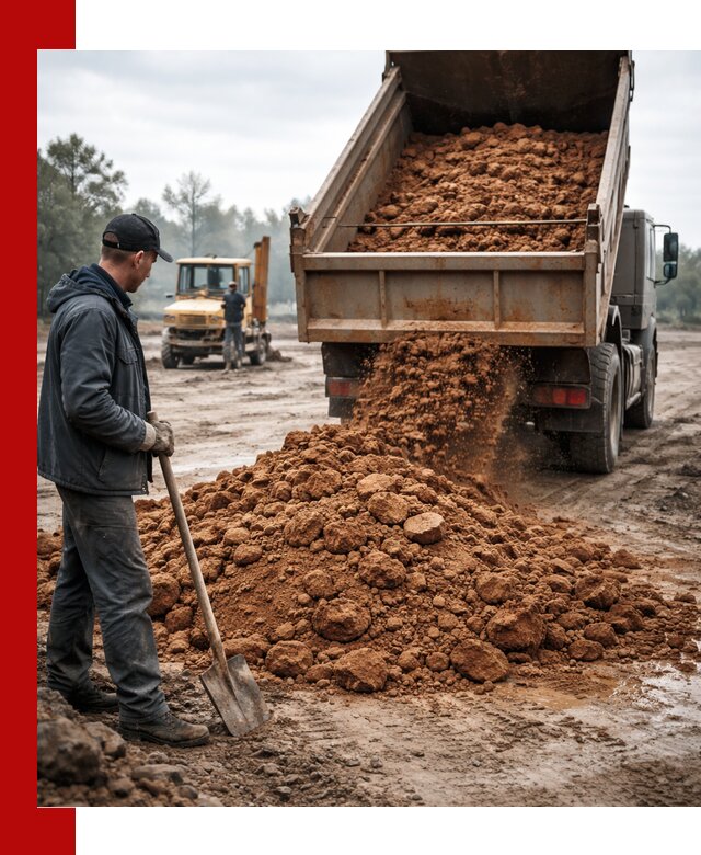 Глина для засыпки в Салехарде с доставкой самосвалами