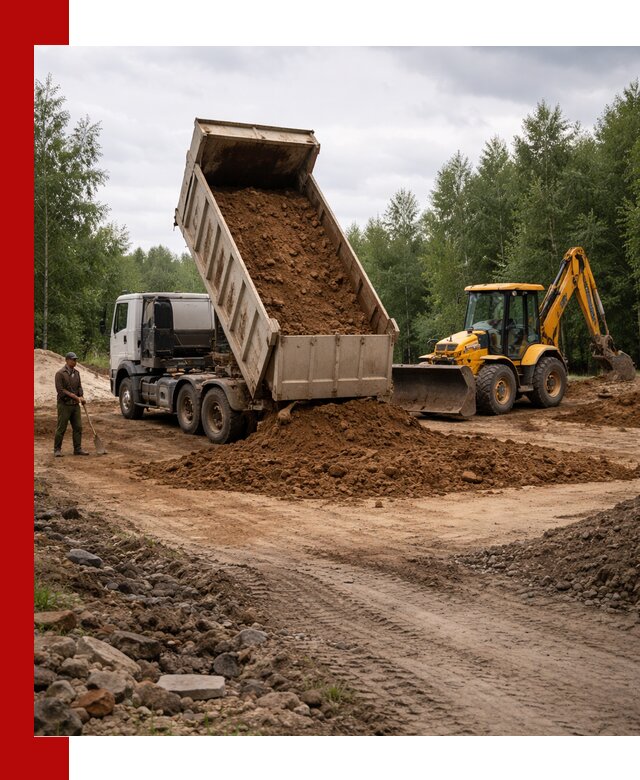 Доставка суглинка самосвалами в Салехарде подсыпка и планировка