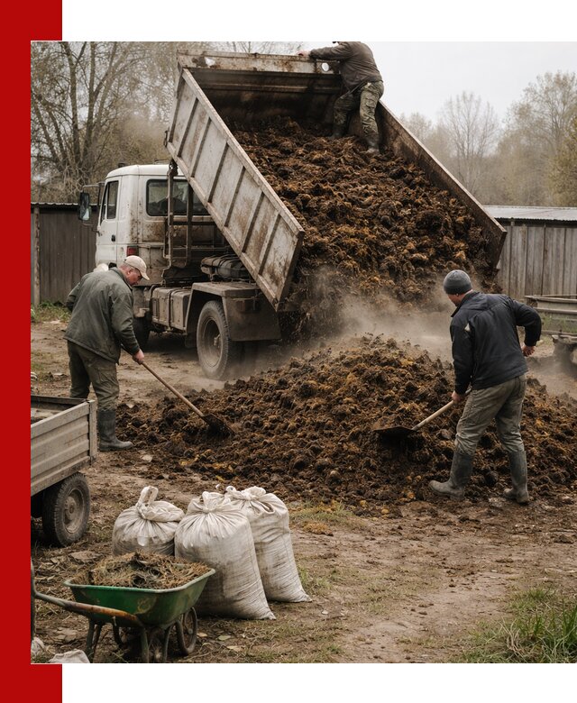 Доставка коровьего навоза самосвалом в Салехарде