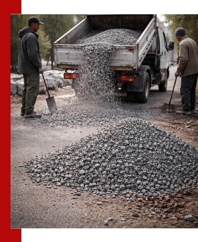 Гранитная крошка для посыпки дорог и тротуаров в Салехарде