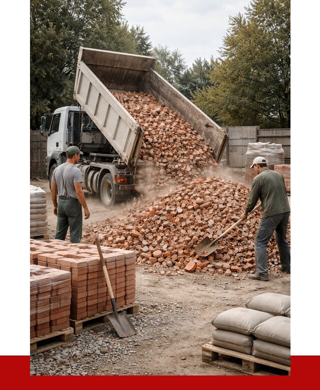 Бой кирпича в Салехарде с доставкой от 4496 руб/куб | ПРОНЕРУДСлх