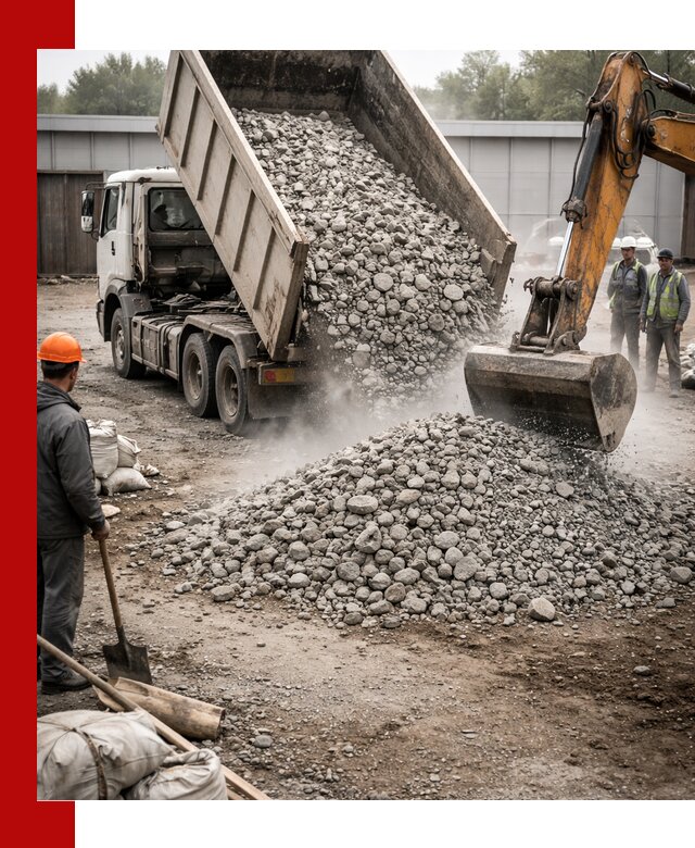Доставка дробленого бетона в Салехарде оптом и в розницу