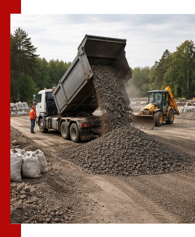 Доставка дробленого асфальта в Салехарде для дорожных работ