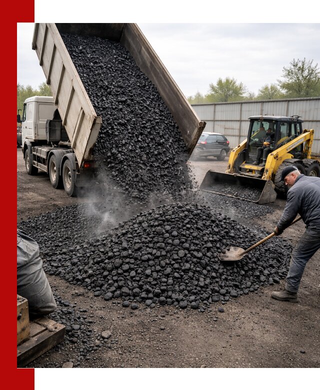 Доставка угля орех в Салехарде оптом и в розницу