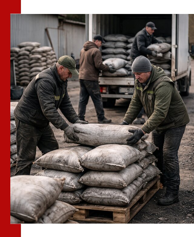 Доставка угля в мешках по выгодным ценам в Салехарде