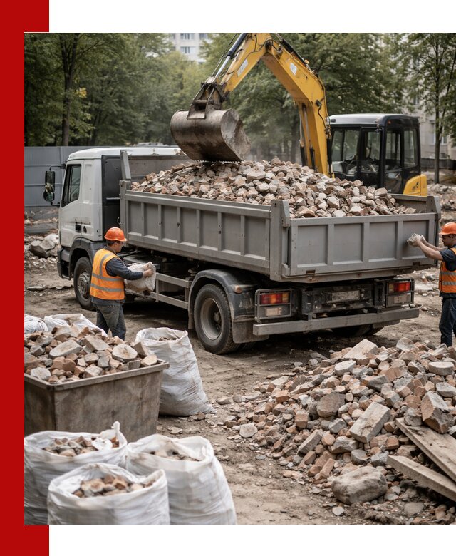 Вывоз строительного мусора в Салехарде с самосвалами и контейнерами